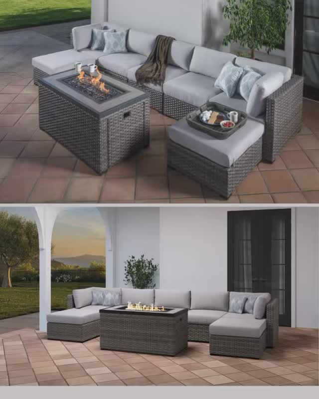 Versatile and spacious, the modular Dorian 8-piece sectional