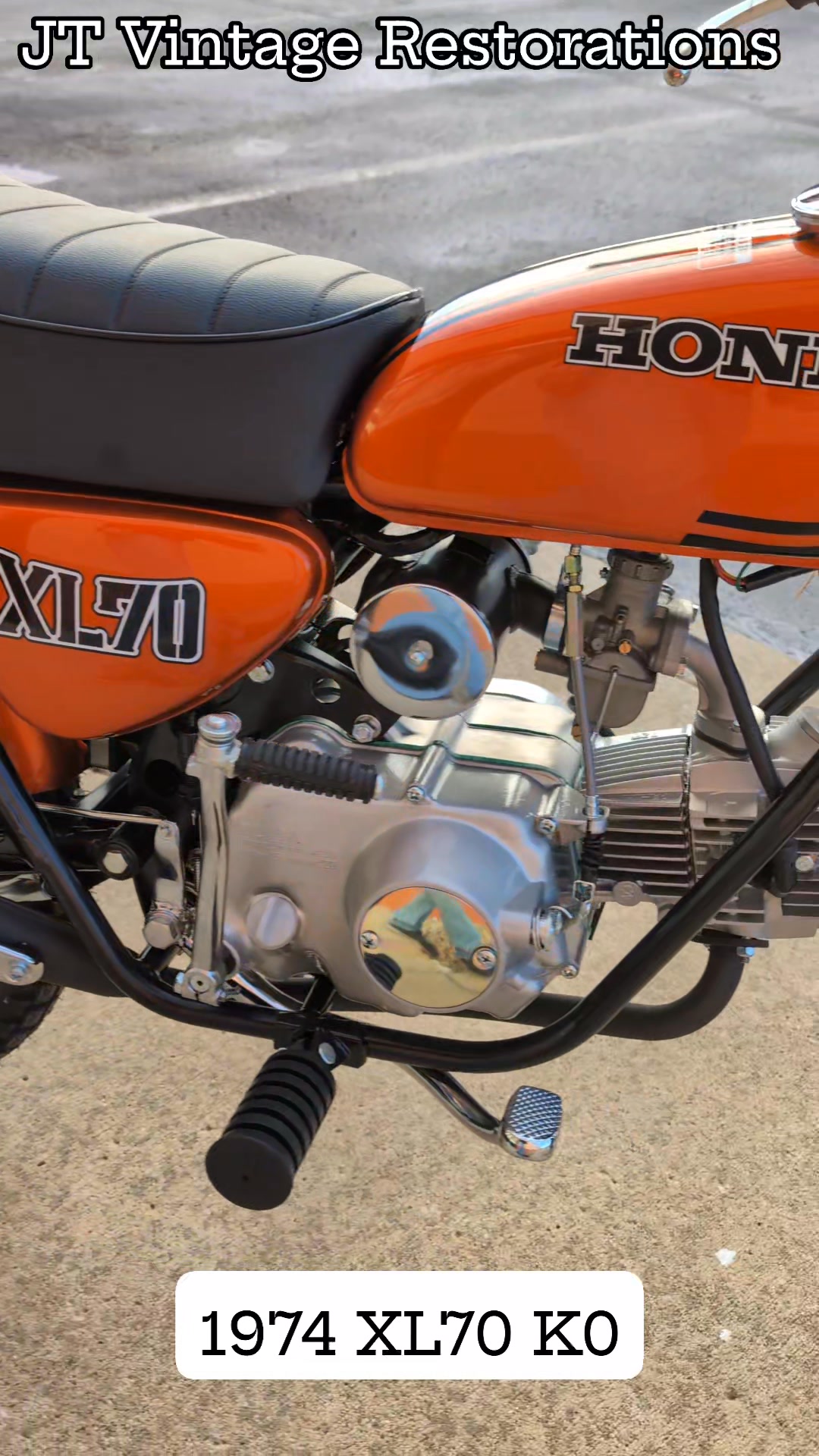 1974 Honda XL70 ready to head back home. | JT Vintage Restorations