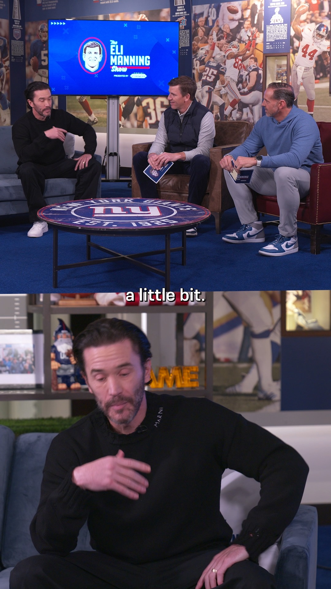 Tom Pelphrey = definition of a loyal Giants fan The Eli Manning Show 🎥 ...