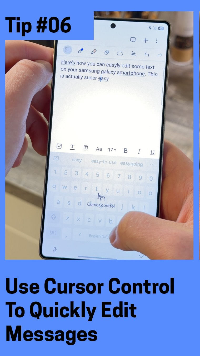 Tips: Use Cursor Control to quickly edit messages! #Samsung #Messages # ...