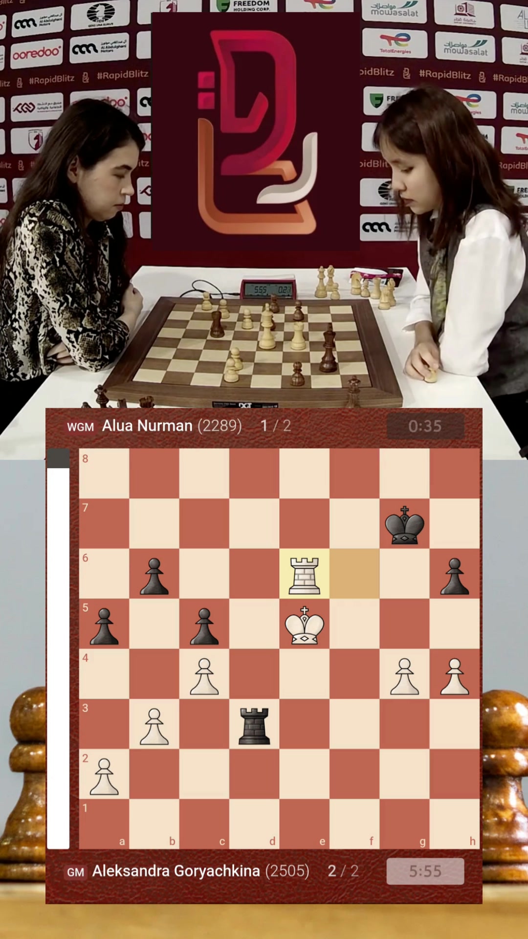 Watch the final moments as GM Aleksandra Goryachkina defeats WGM Alua ...