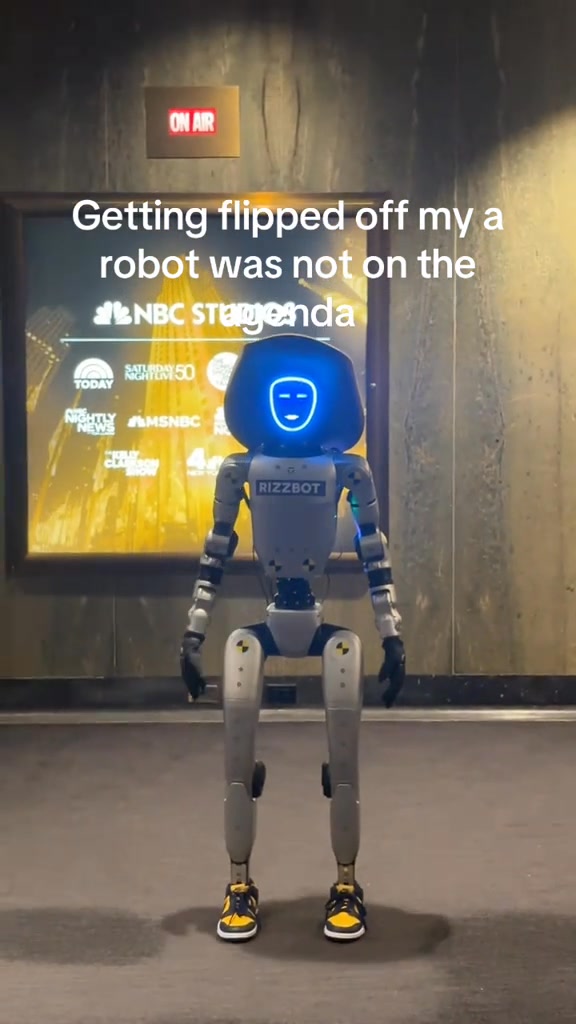 Getting flipped off by a robot is absoluely on the agenda #rizzbot ...
