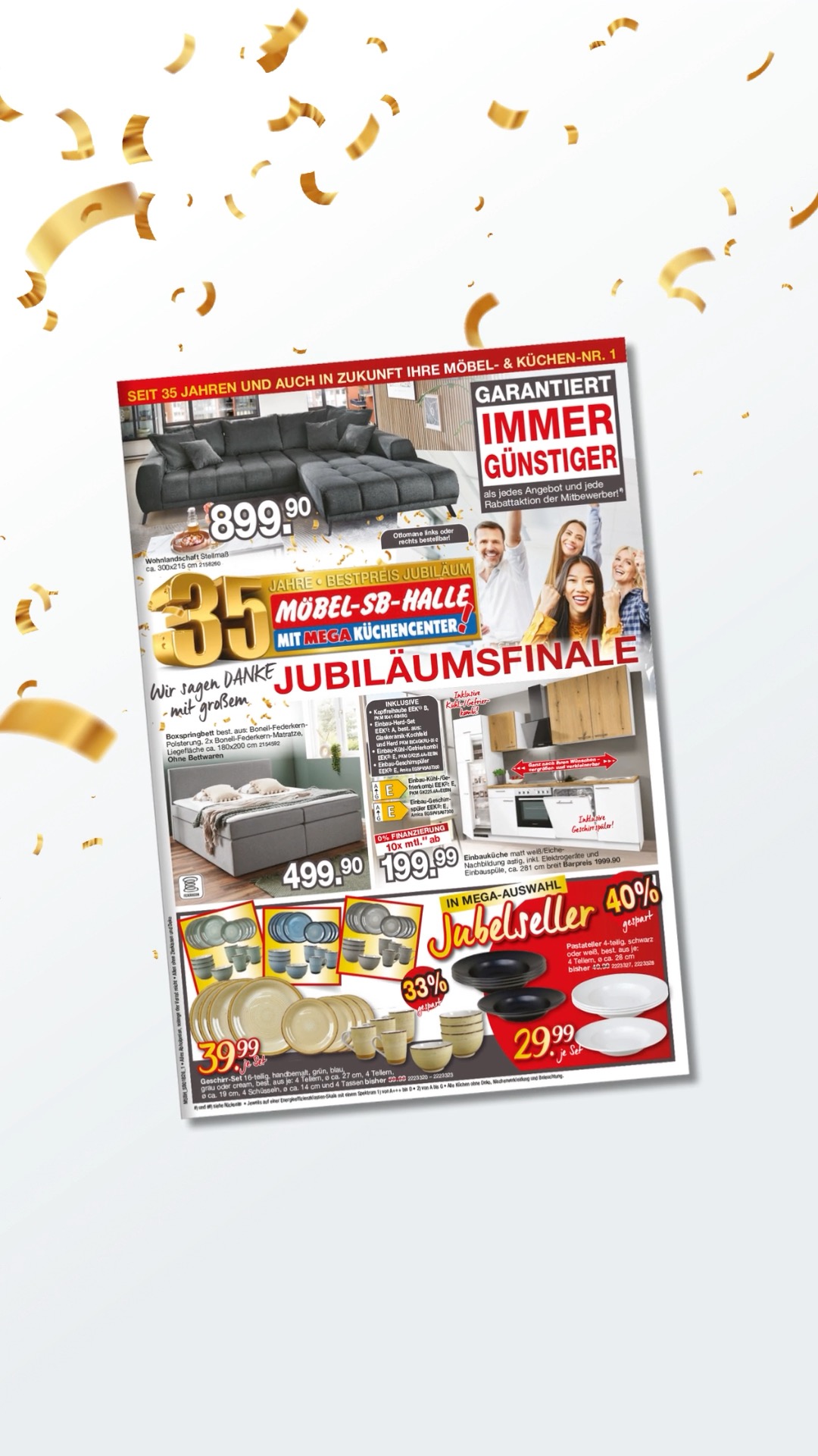 Im aktuellen 👉 bit.ly/MSBHProspekt präsentieren wir die Angebotshighlights zum JUBILÄUMSFINALE 🎉! Die ganze JUBELAUSWAHL und Küchenlösungen mit JUBELRABATT findet ihr bei uns vor Ort. Der weiteste Weg