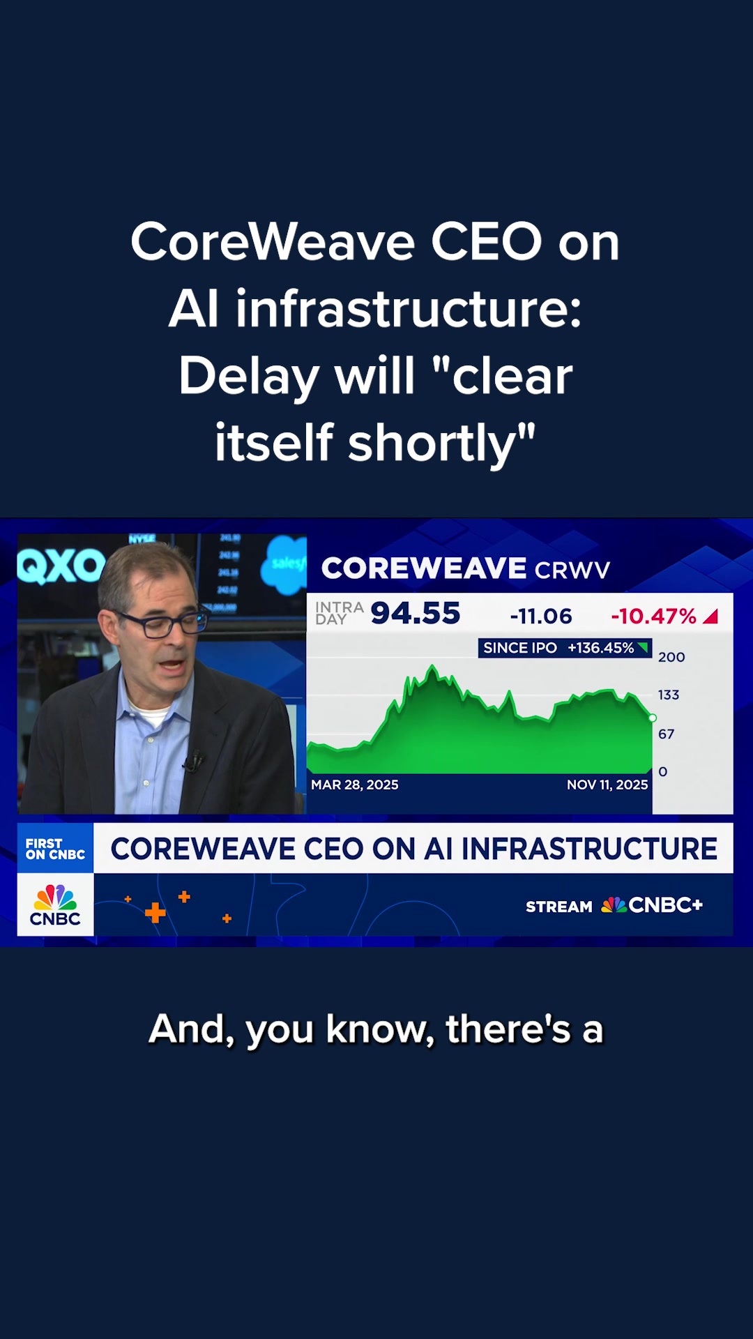 CoreWeave shares sank 13% on Tuesday after CEO Mike Intrator addressed ...