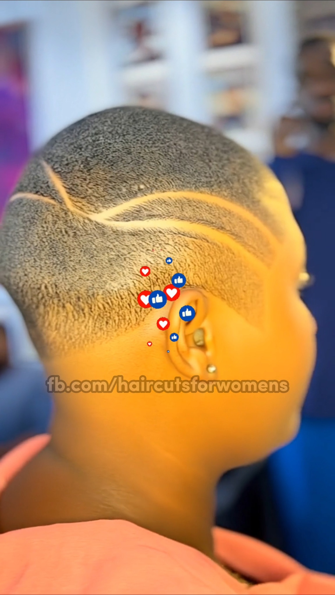 A clean low cut enhanced with sharp, flowing side waves carved into the ...