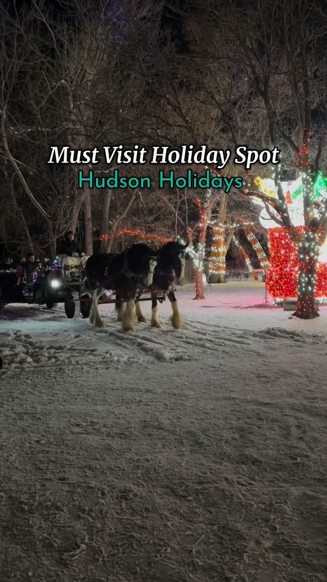 Hudson Holidays Sleigh Rides can be purchased as an add on. Dated entry ...