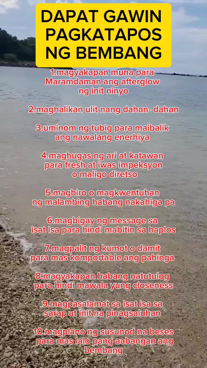 Dapat gawin pagkatapos ng bembang (follow like and share para ...