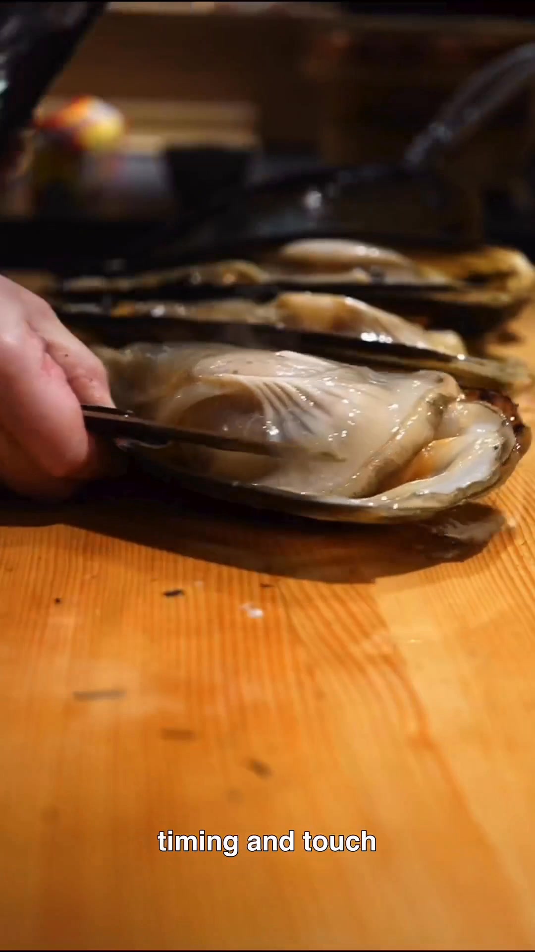 Owner chefs handle shellfish for quality 🦪 #japanesefood #sushi ...