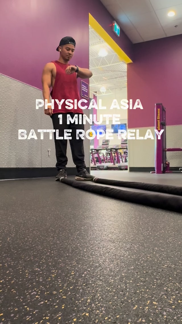 Battle Rope Relay 1 minute Challenge. Just curious to test my endurance ...