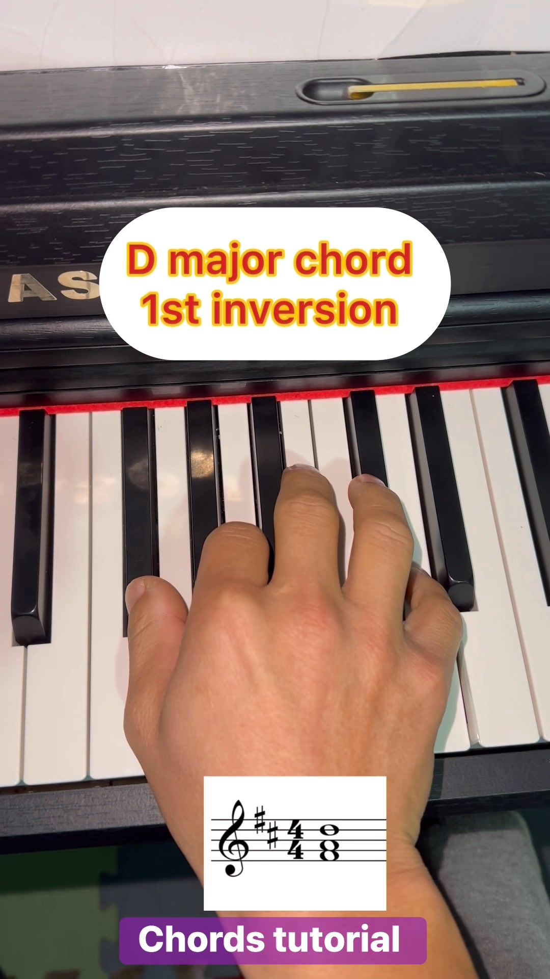 Chords Tutorial C major chord - F# major chord (root position, 1st ...
