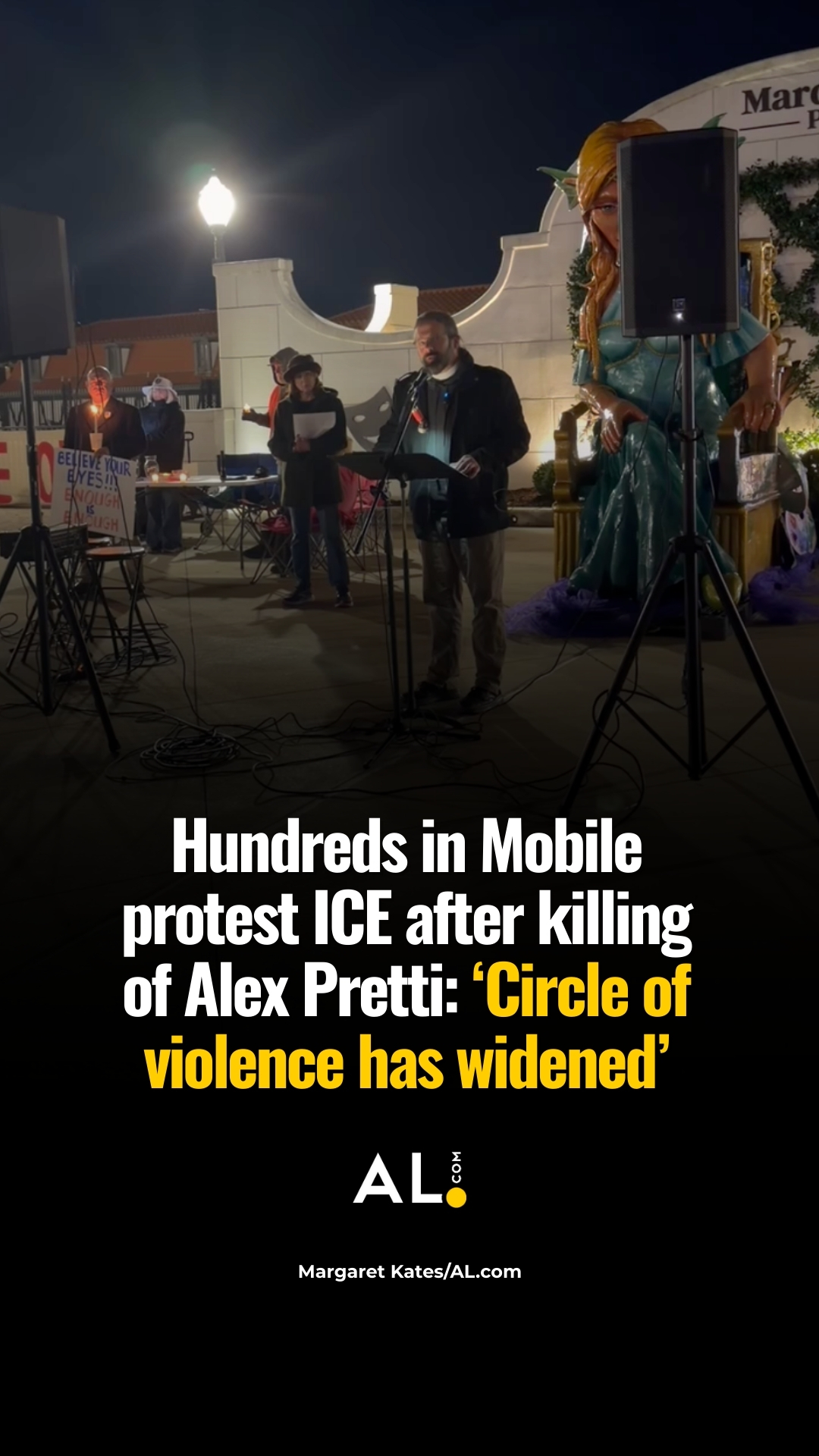 About 200 demonstrators gathered in Mardi Gras Park in Mobile on Jan ...