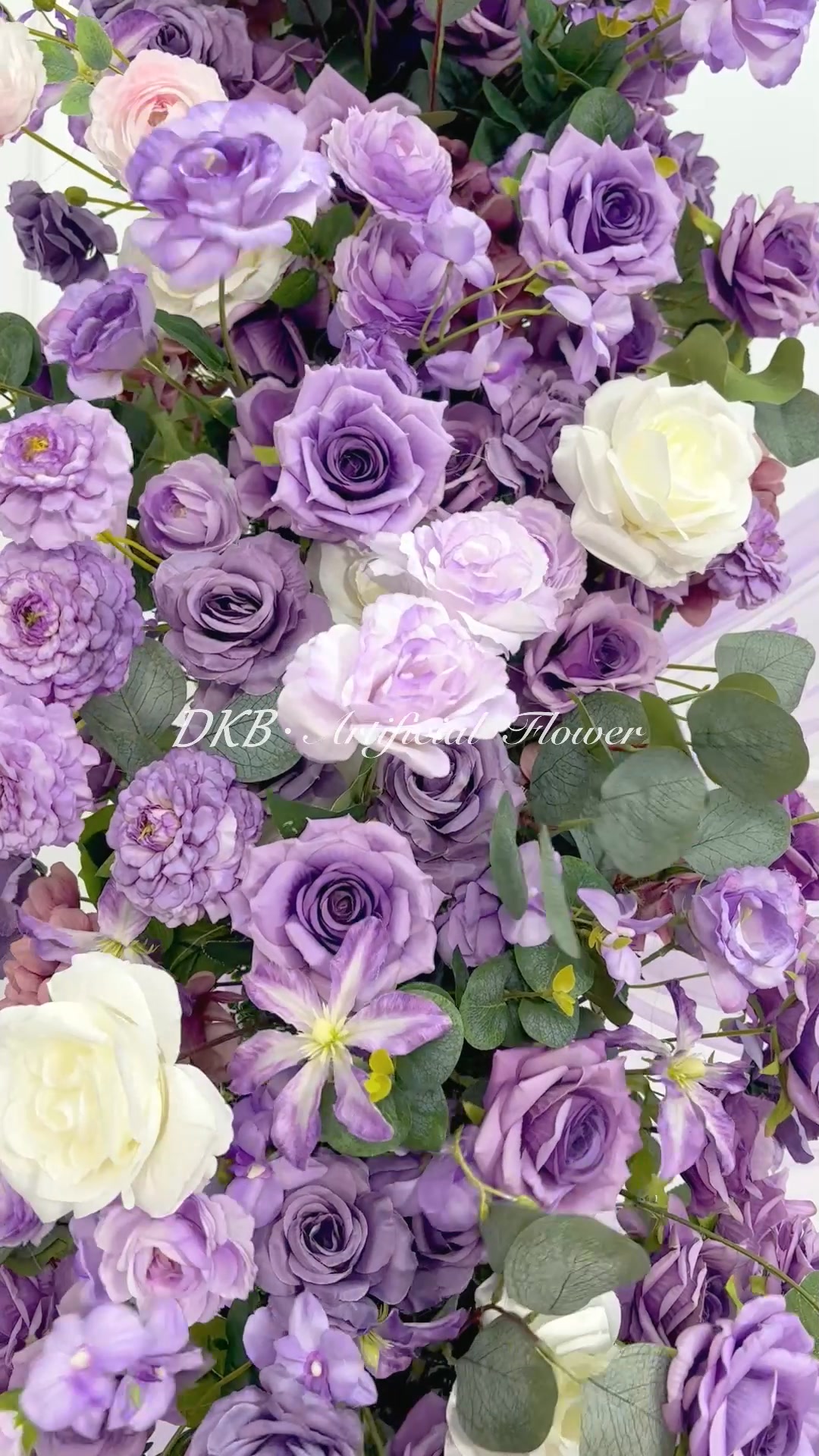 ARCH388💜🤍Lavender & Purple Floral Arch Rich purple roses, soft lavender ...