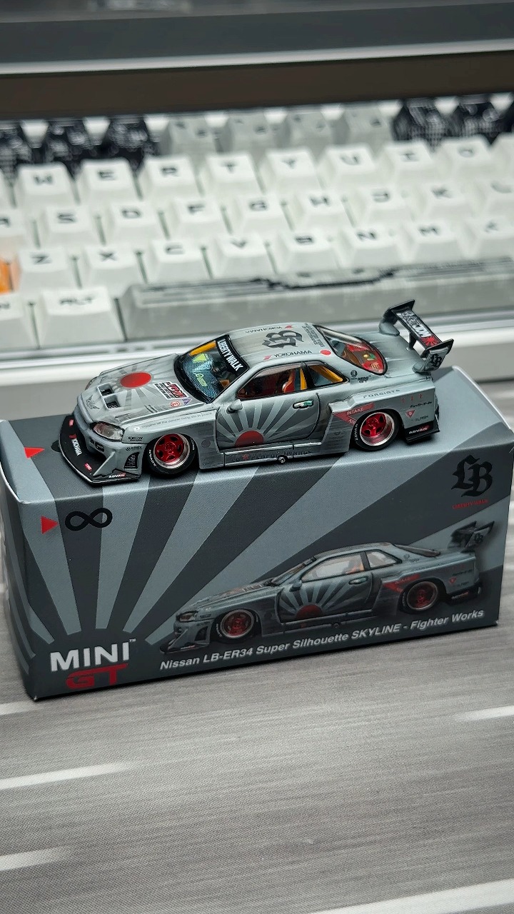 Mini GT Nissan LB-ER34 Super Silhouette (Skyline Black)