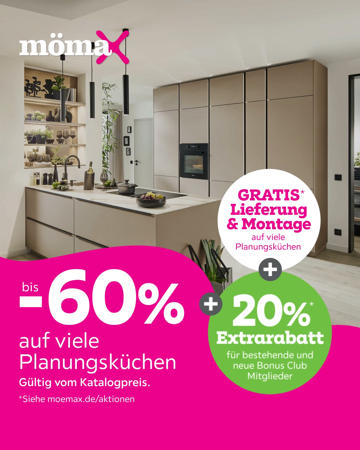 Eure Traumküche, Schritt für Schritt geplant – kostenlos & persönlich bei mömax:, 💚 Individuelle Beratung auf eure Wünsche abgestimmt, 📐 3D-Planung für perfekte Übersicht, 🏡 Große Auswahl an Marken &