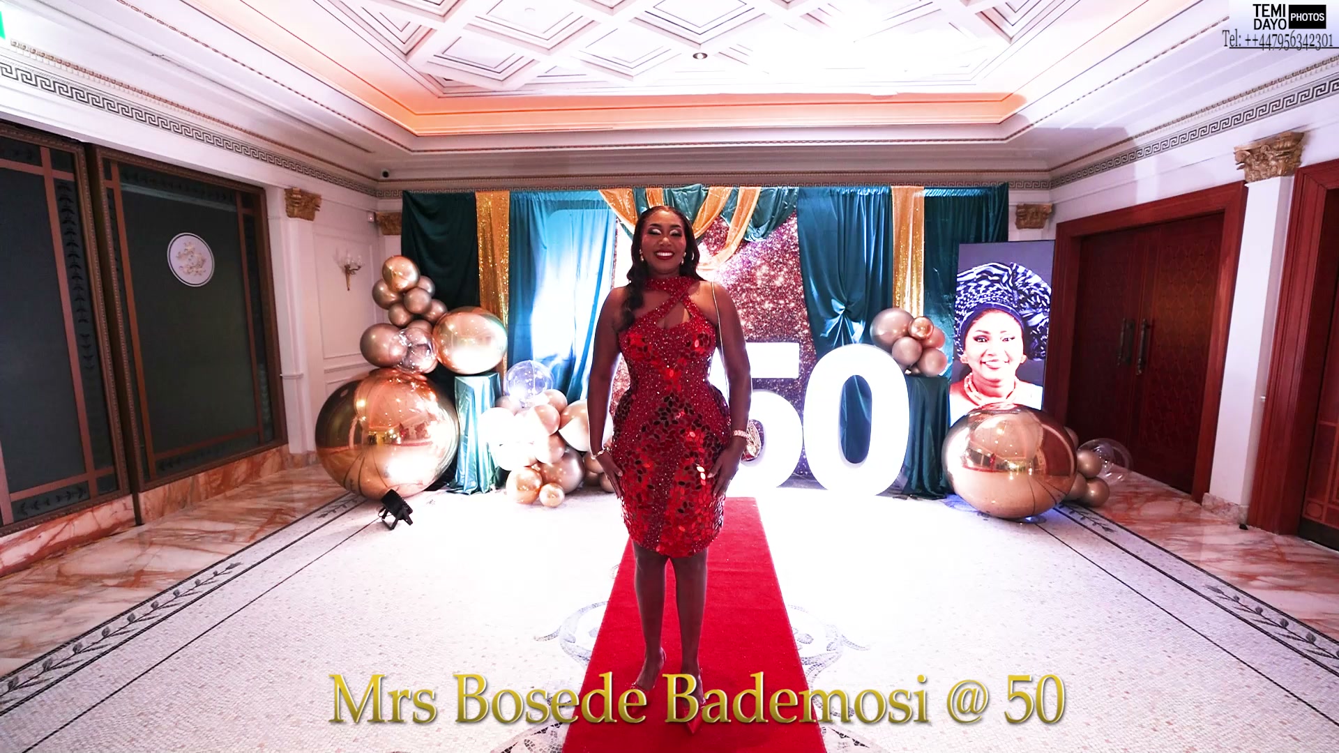 red dress party gold coast MRS BOSEDE BADEMOSI @ 50 AS SHE STEPS IN FOR THE AFTER IN HER FOURTH OUTFIT, AUSTRALIA | Temidayo London styleattribute-sparkle styles