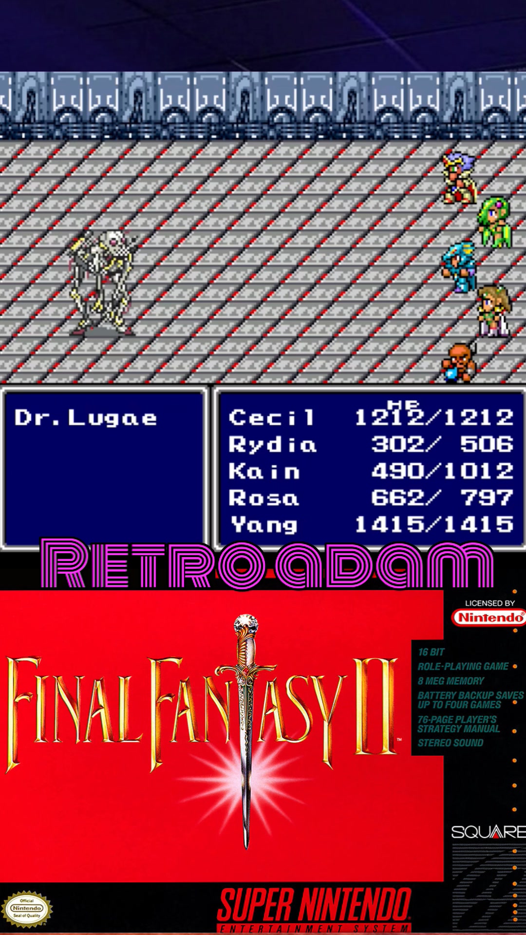 Dr. Lugae Boss fight Phase 2 - Final Fantasy IV - SNES #videogames # ...