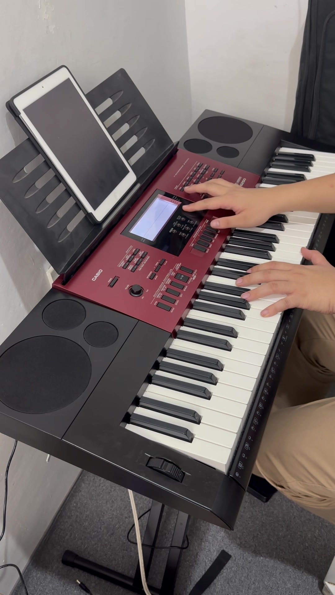 Casio LK-222 Piano Keyboard Organ 61 Keys Semi Weighted Touch