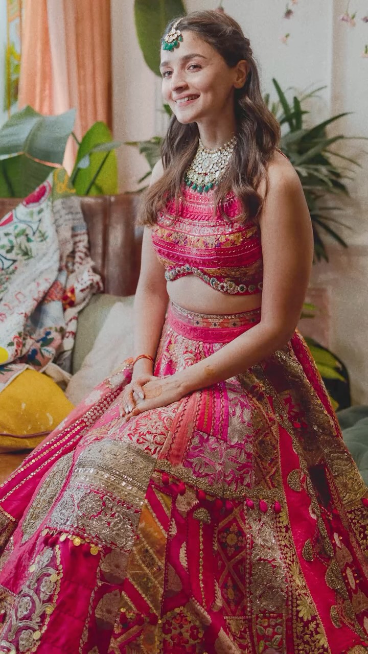 Alia Bhatt's Fuchsia Pink Lehenga Revival by Manish Malhotra