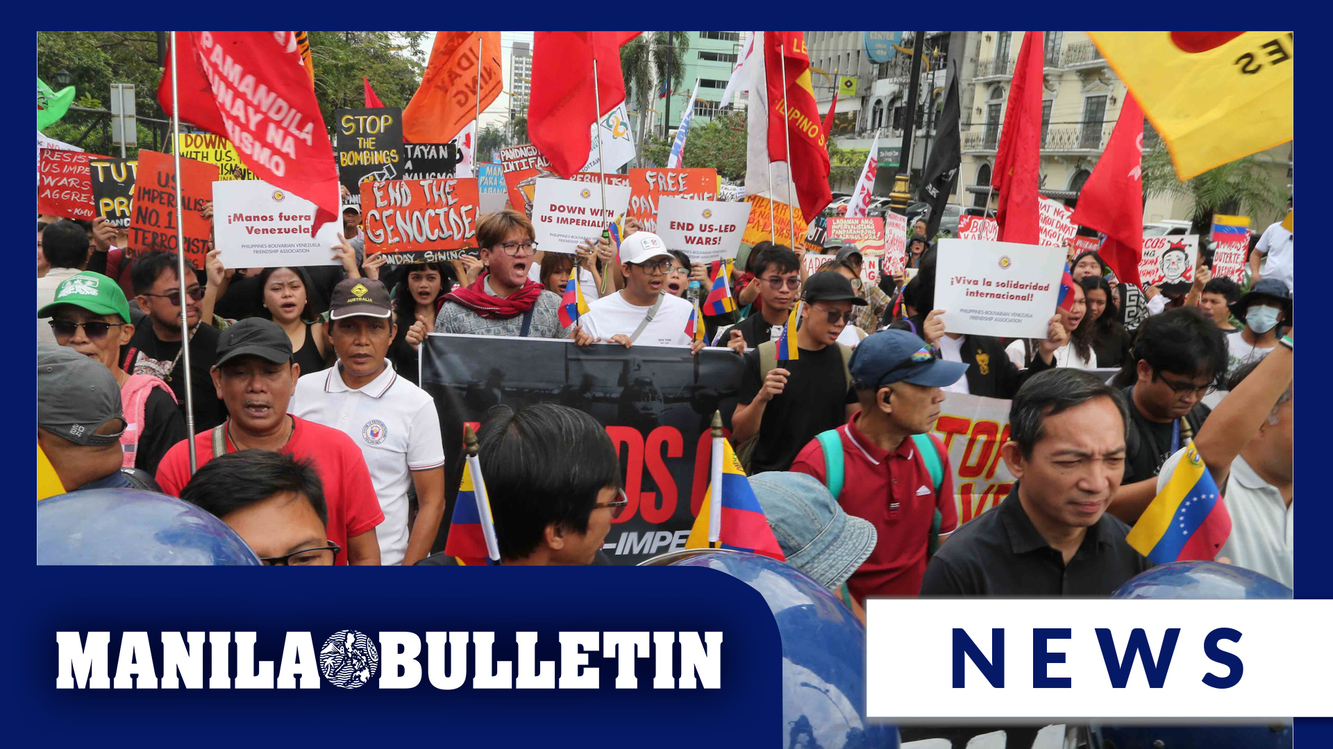 WATCH: Students and youth groups stage a protest along Kalaw Ave near ...