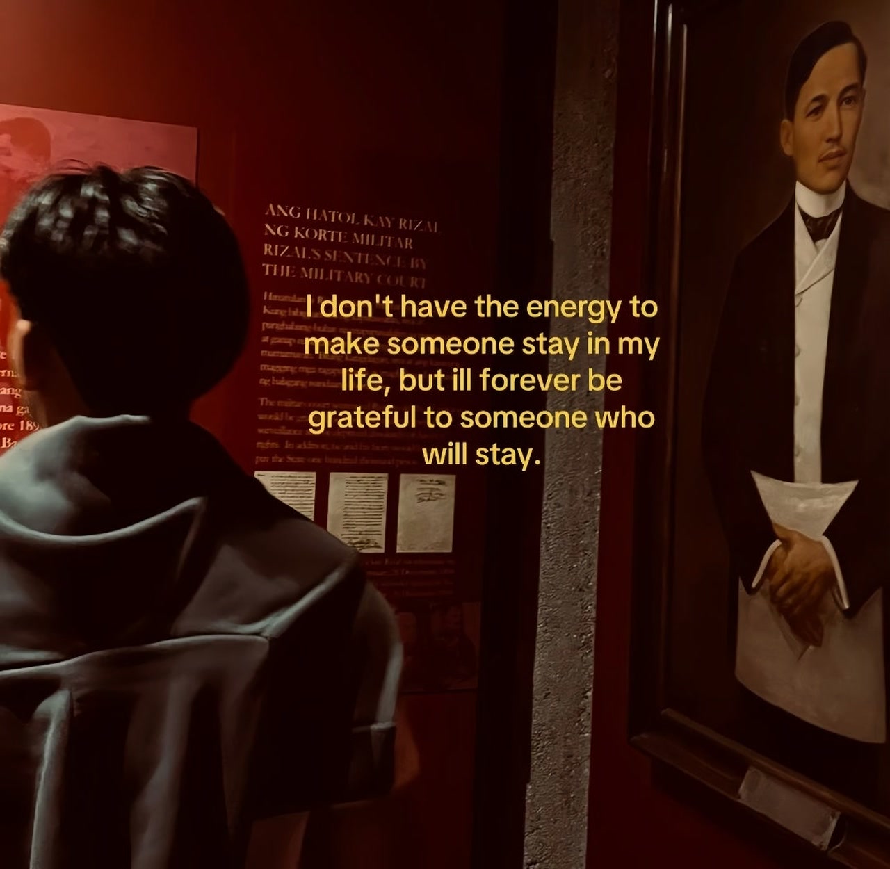 I don't have the energy to make someone stay in my life, but ill ...