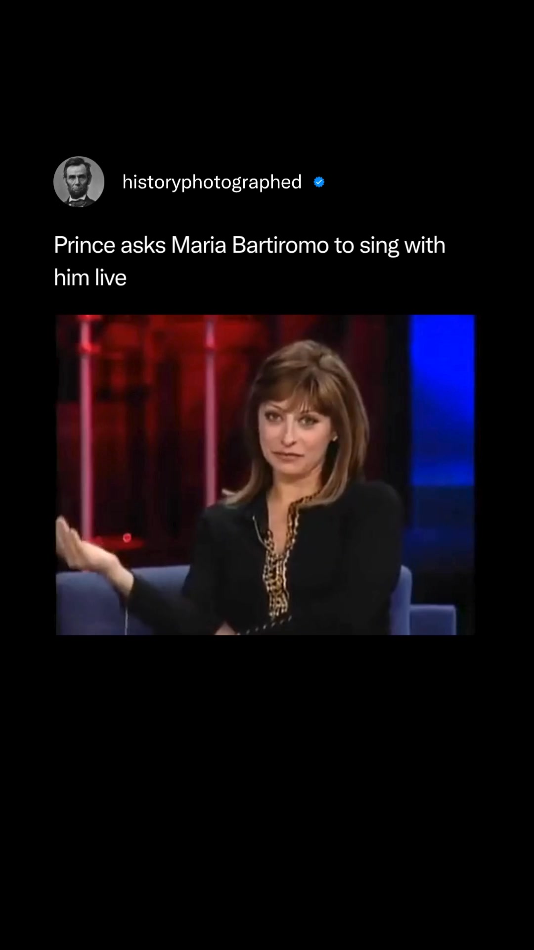 In 2004, Prince playfully challenged the financial anchor Maria ...