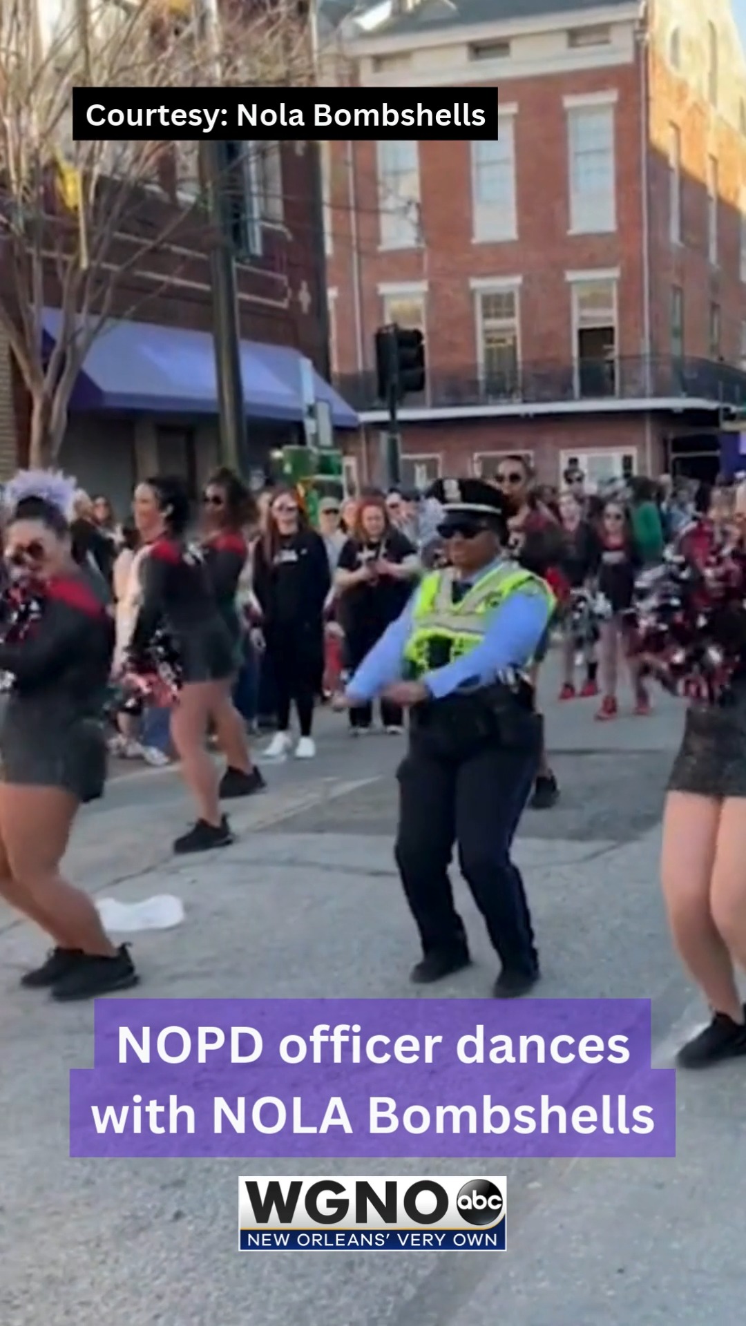 At the Krewe of Carrollton parade, a New Orleans Police Department ...