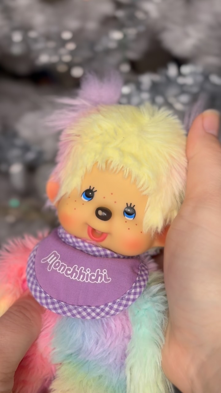 Monchhichi Rainbow girl doll size 20 cm very cute include delivery fee
