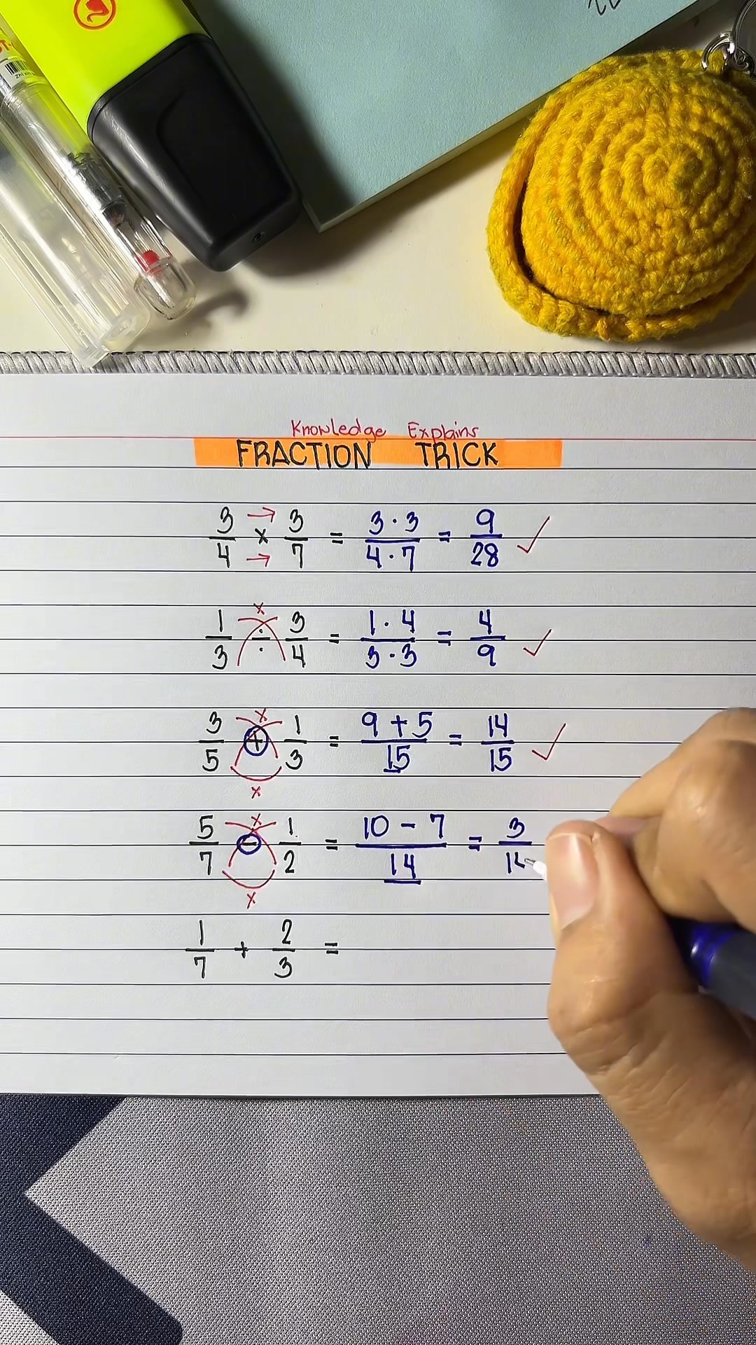 Fraction Trick😎 #viral #viralreel #mathreels #mathchallenge #trending # ...