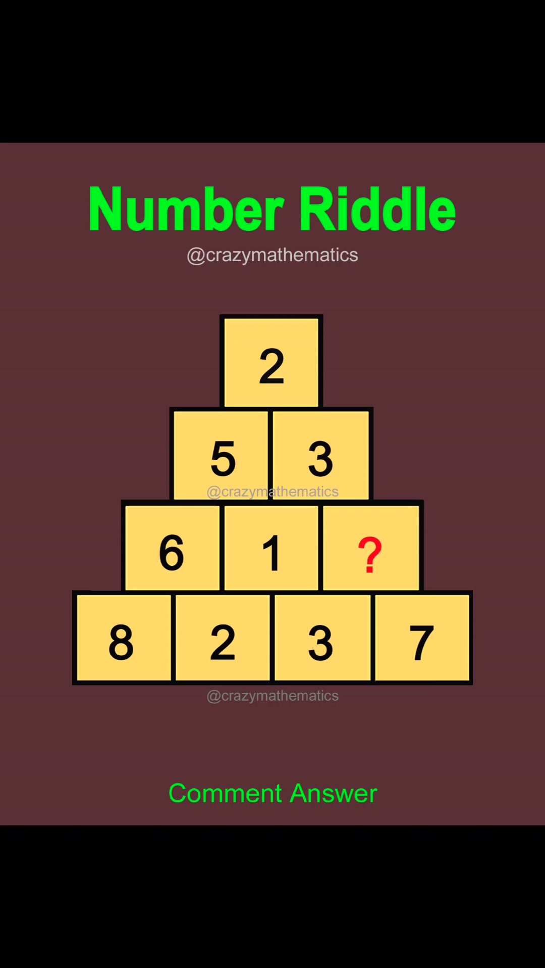 Find the missing number! #mathskills #mathtest #iqtest #maths # ...
