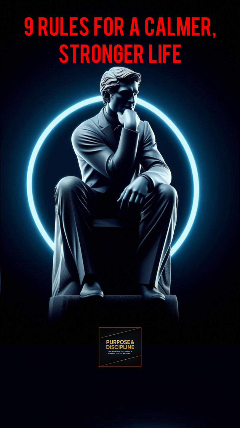 9 Rules for a Calmer, Stronger Life #discipline #stoic #mindset #wisdom ...