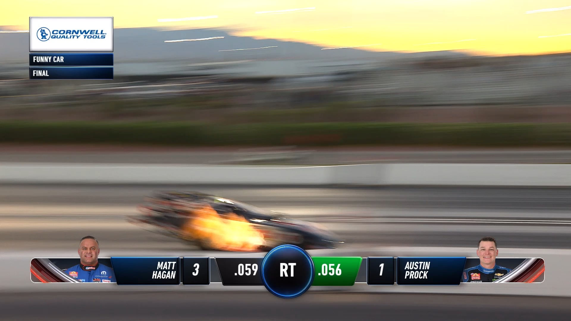 Matt Hagan defeated points leader, Austin Prock, at the Dodge NHRA ...