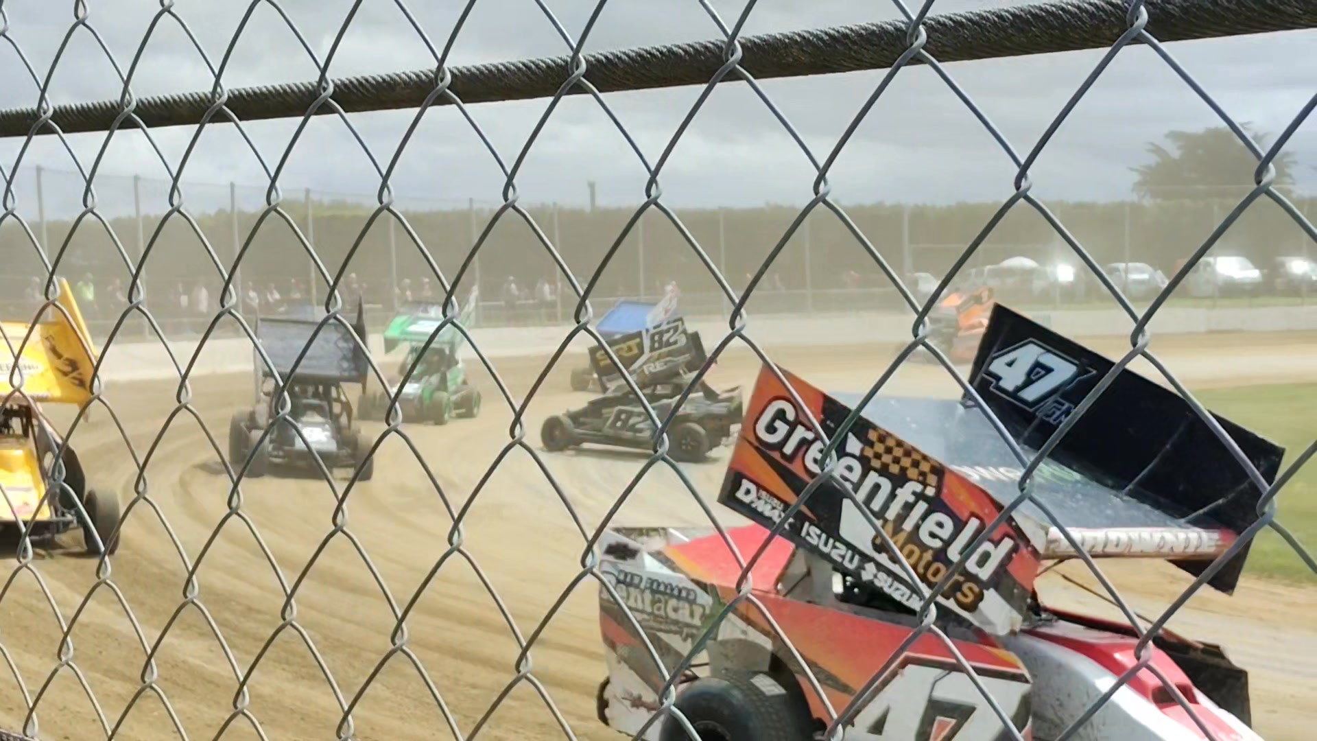 Race two... After the set-up changes the car felt good. Luke got caught ...