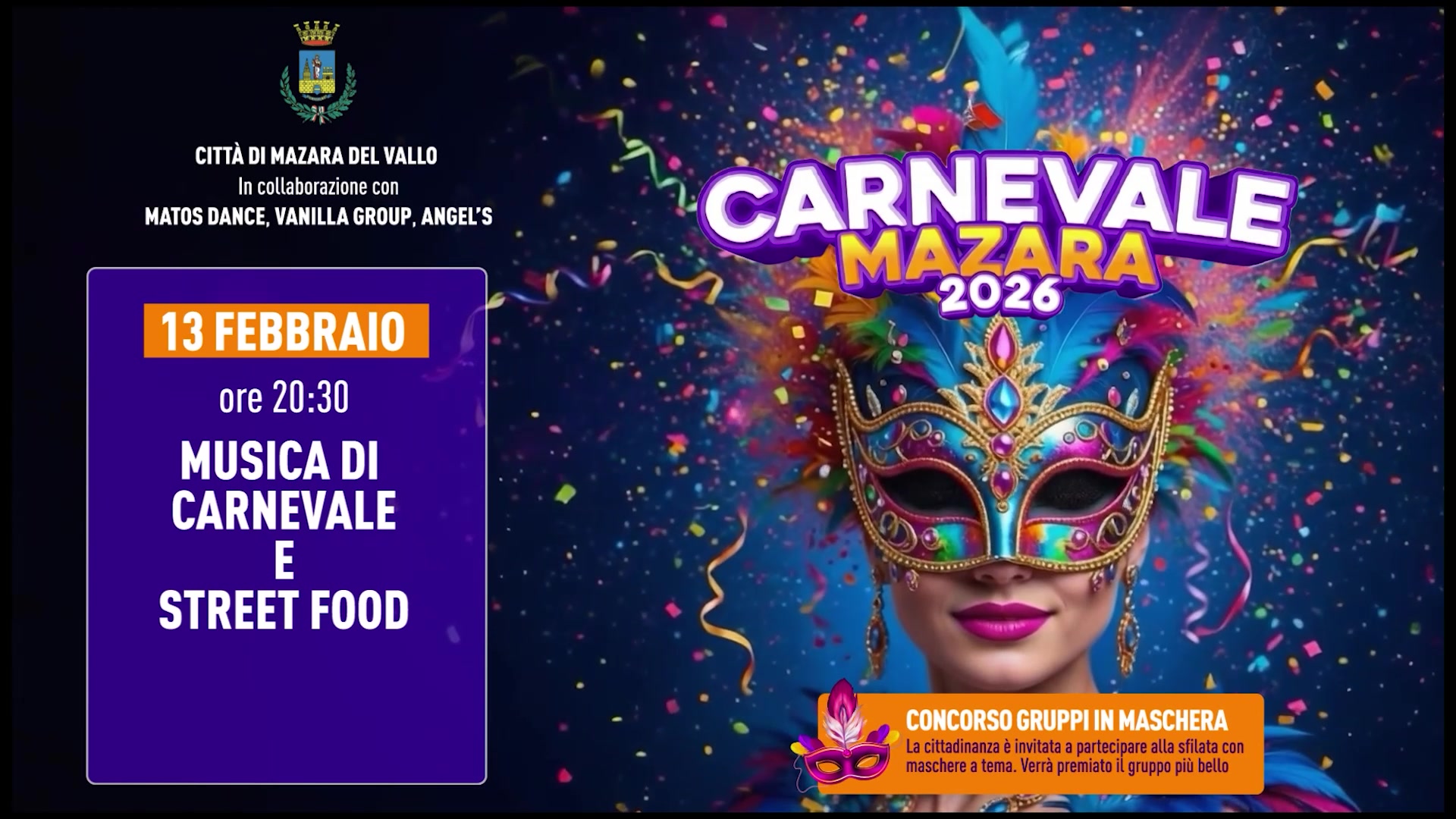 🎭 Carnevale Mazara 2026 🎭 La città di Mazara del Vallo si veste di ...