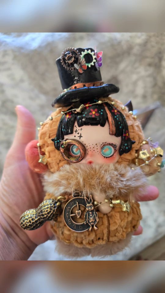 CUSTOM STEAMPUNK PRANKY PEANUT - SKULLPANDA: ((SOLD