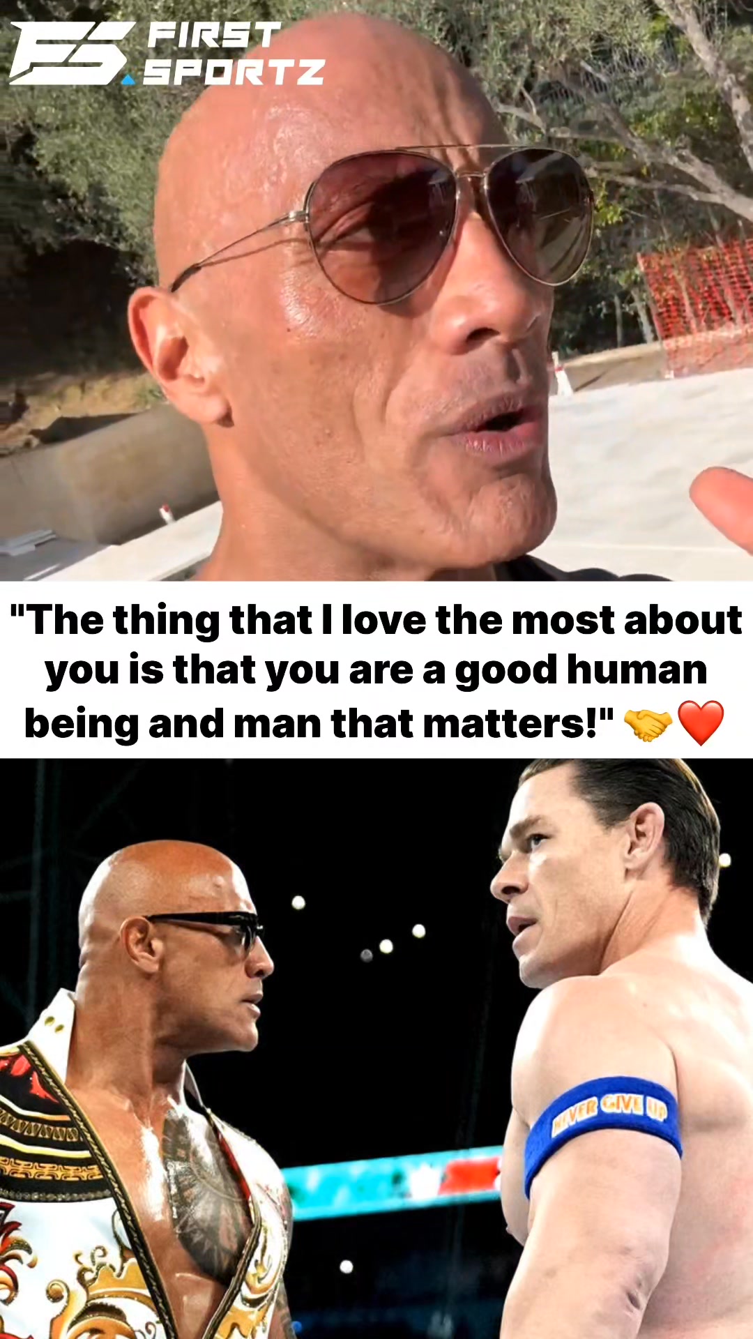 The Rock has sent a lengthy message of thanks to John Cena ahead of his ...