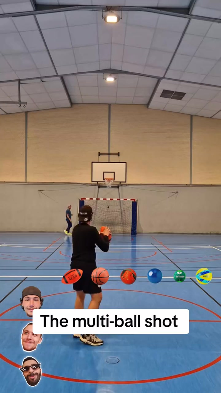 The multi-ball shot 🎯 🏀 #basketball #basketballchallenge | The Wazcoach ...