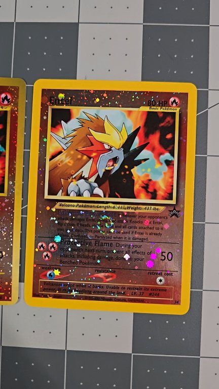 entei promo pokemon card value Old Back Special Jumbo Card CoroCoro NM-EX Ja Colorless Fire Mane (100) Weakness Water 2 Retreat Cost Entei [1st Edition] #6 Prices