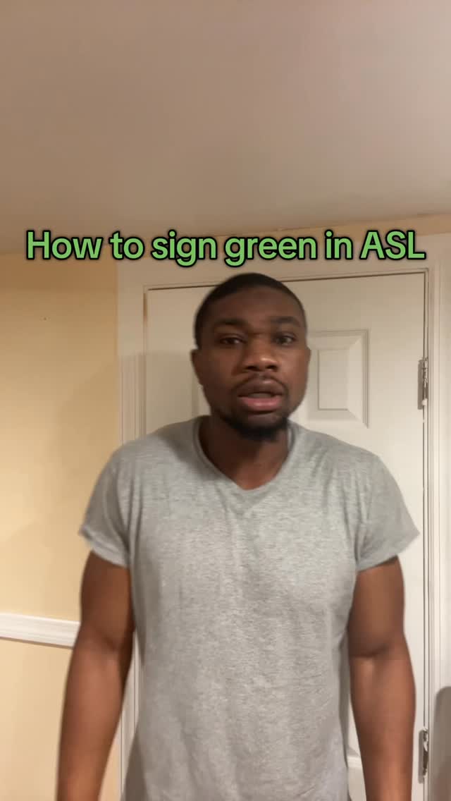 Learn how to sign green in ASL Comment below what your favorite color # ...
