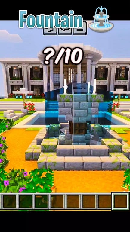 Minecraft Fountain Build ⛲😍 !! #gaming #minecraft #reelsviralシ ...