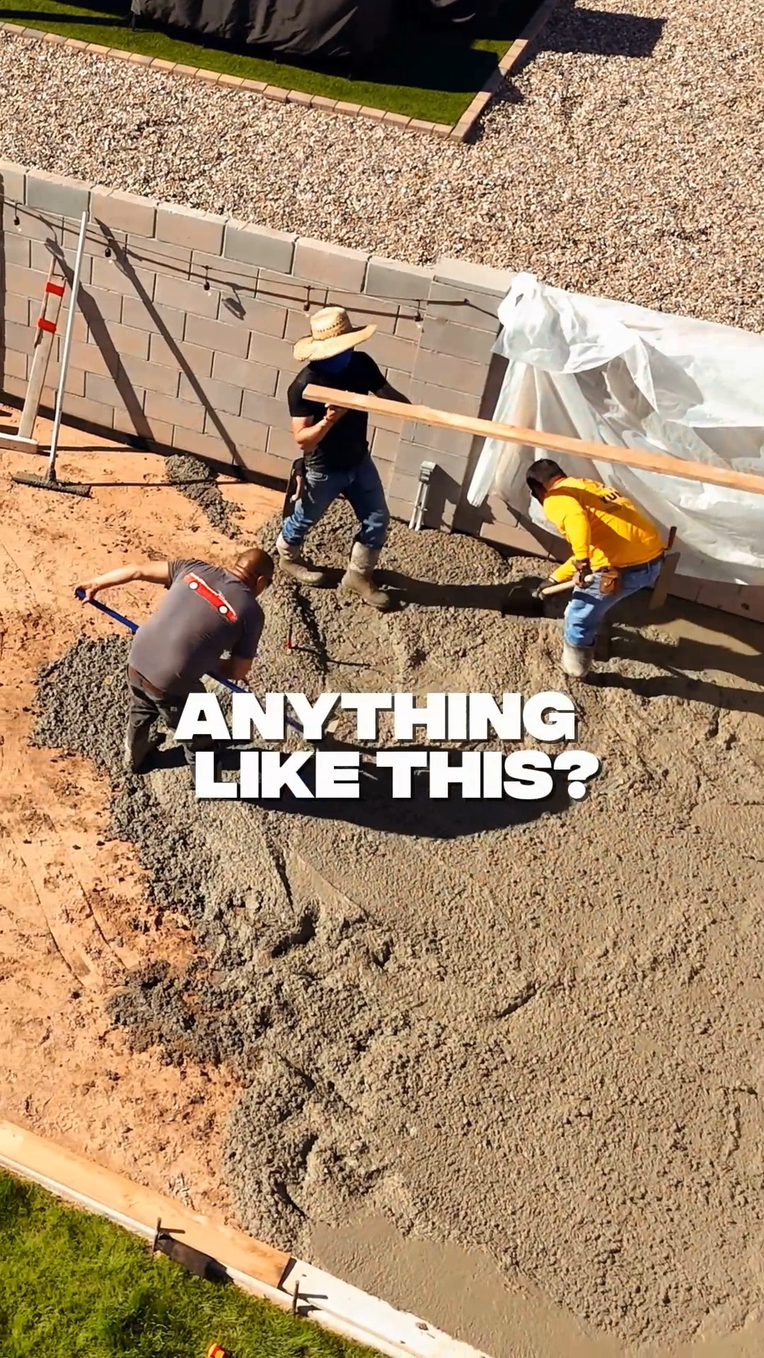 🚧 Transform your spaces with Yuma Concrete! Today, we're on site ...