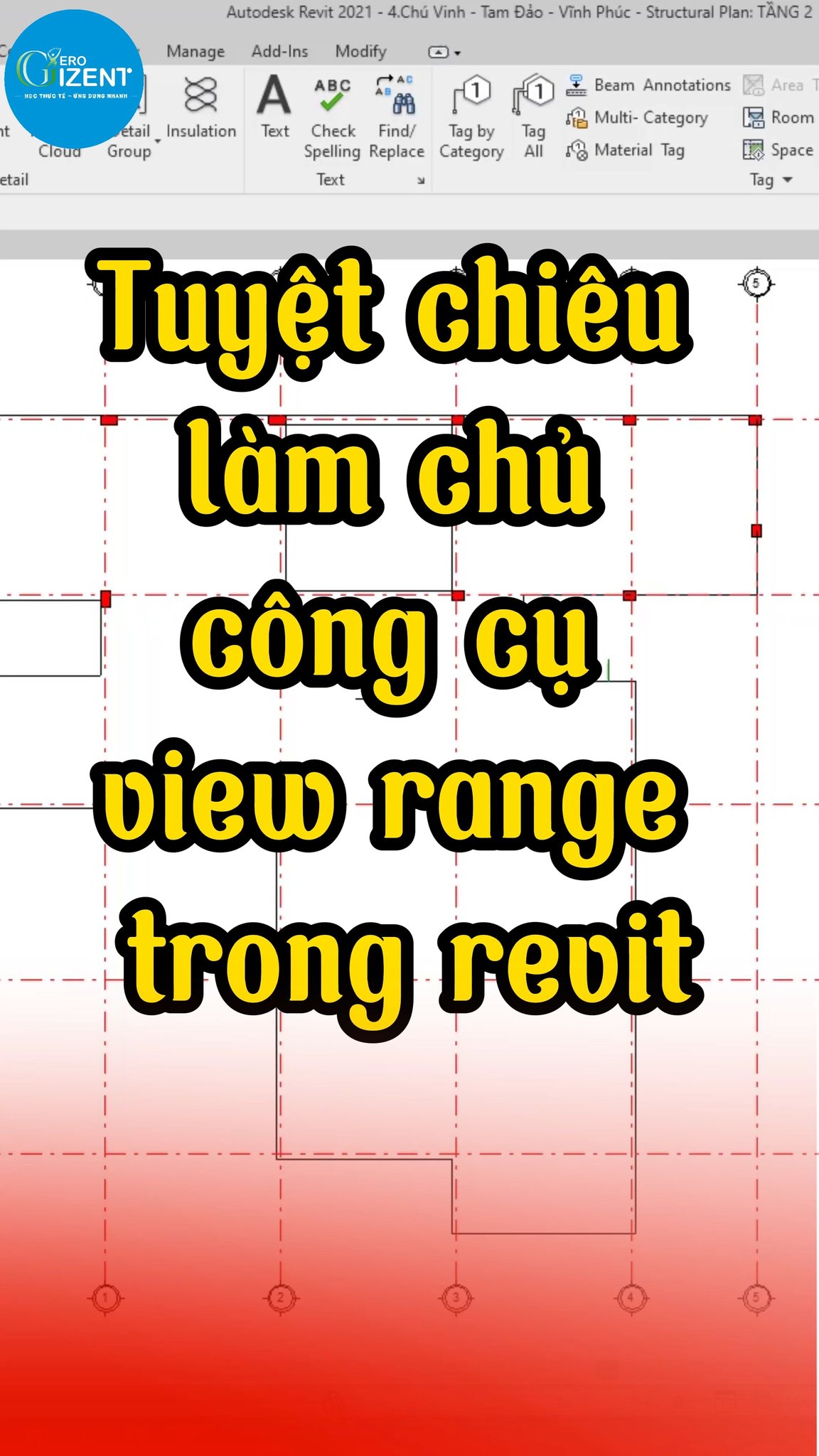 Tuyệt chiêu làm chủ công cụ view range trong revit #revit #gizento # ...