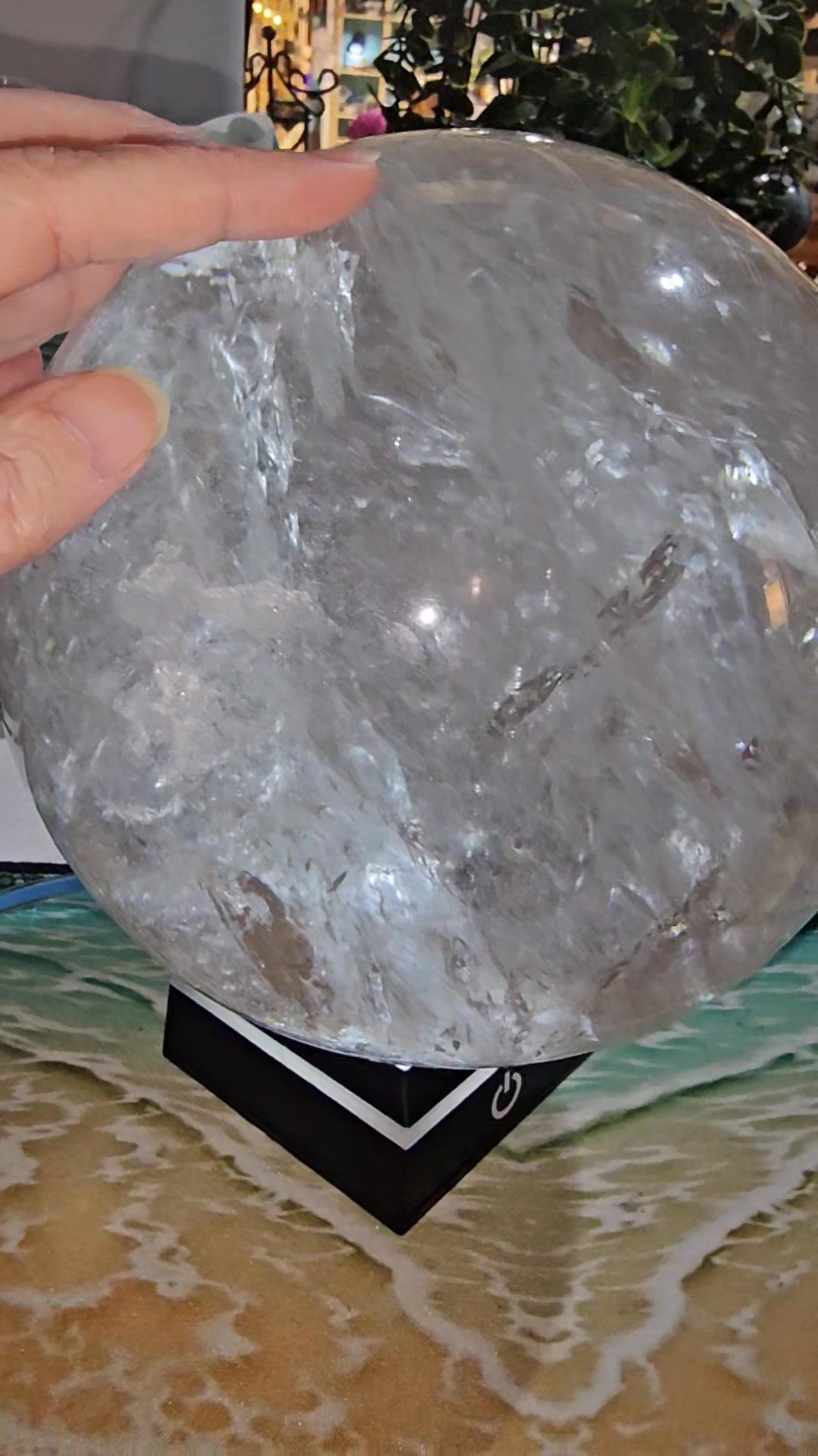 A 14 lb clear quartz sphere is considered very powerful metaphysically ...