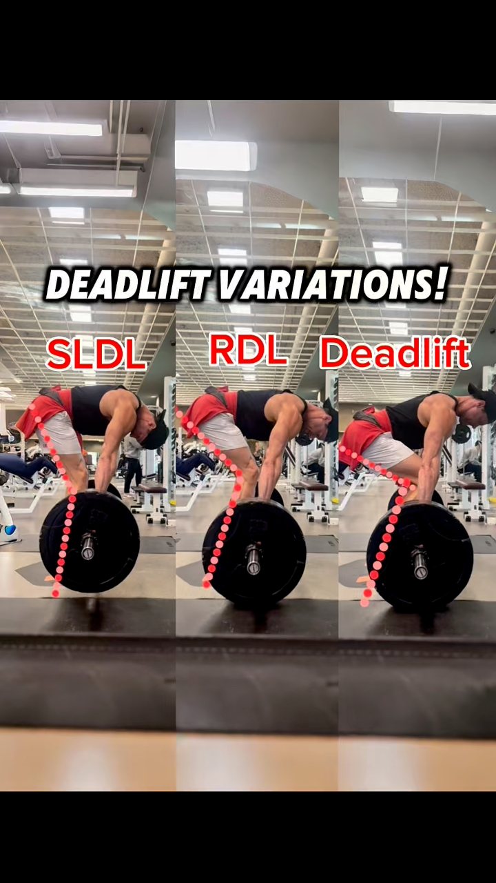 SLDL (“stiff leg”) is an unlocked knee, RDL more knee flexion, and DL ...