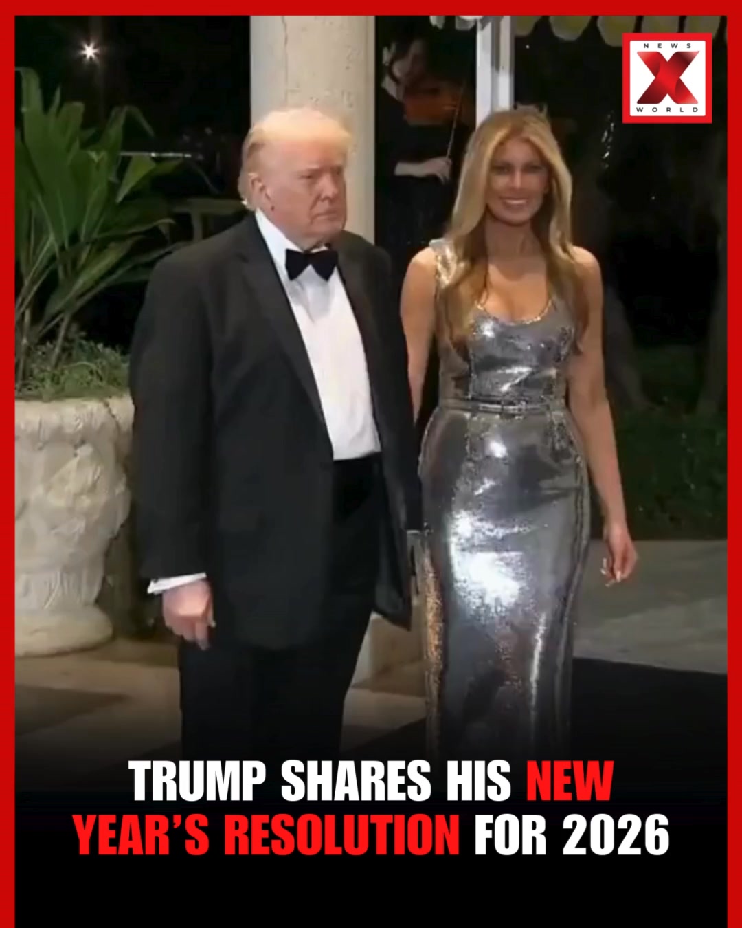 Former U.S. President Donald Trump shared his New Year’s resolution for ...