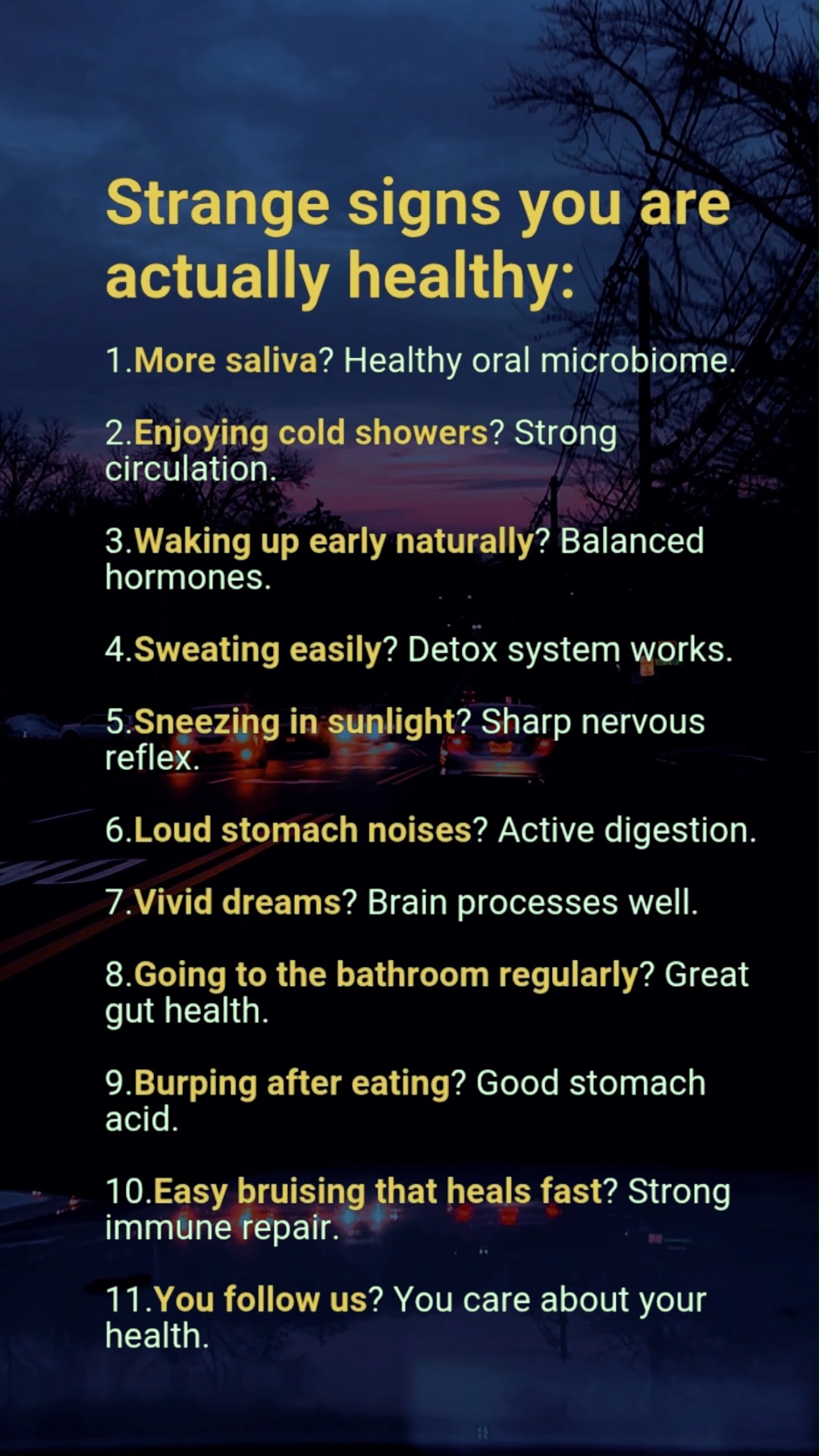 Odd body signs that can mean you’re doing okay 😄🧠 #HealthSigns # ...