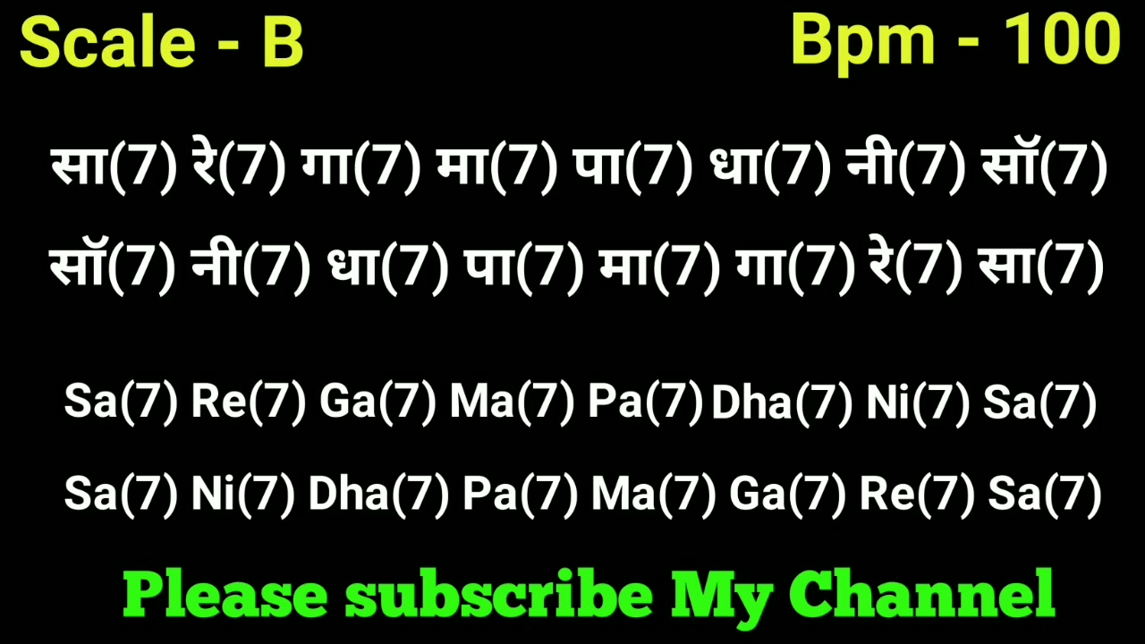 Alankar / Palta Riyaz | Palta No - 7 | Scale - B | Taal - Rupak ...