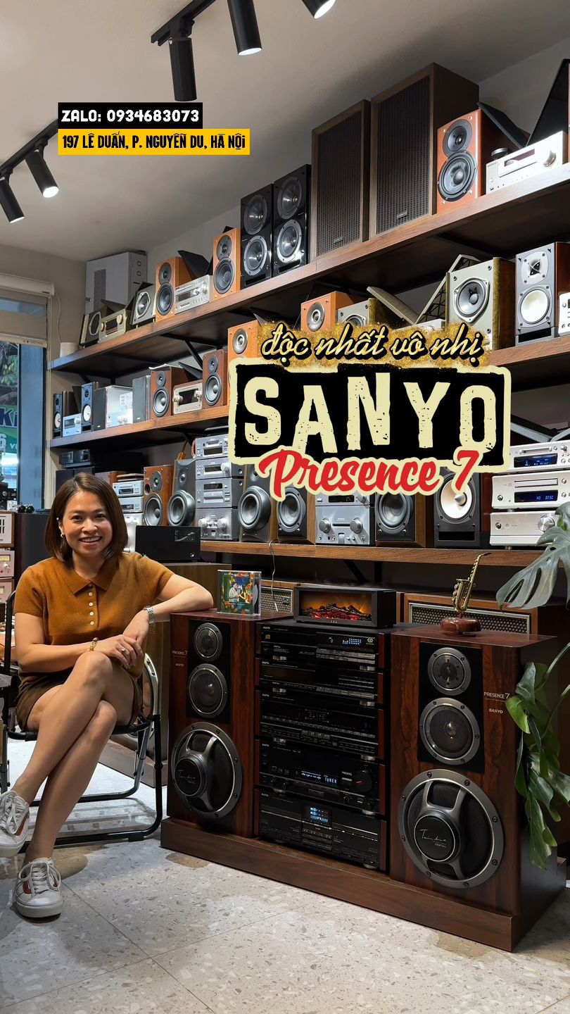 Ko hiểu sao nhìn thiết kế đôi loa Sanyo Presence 7 này, e cứ liên