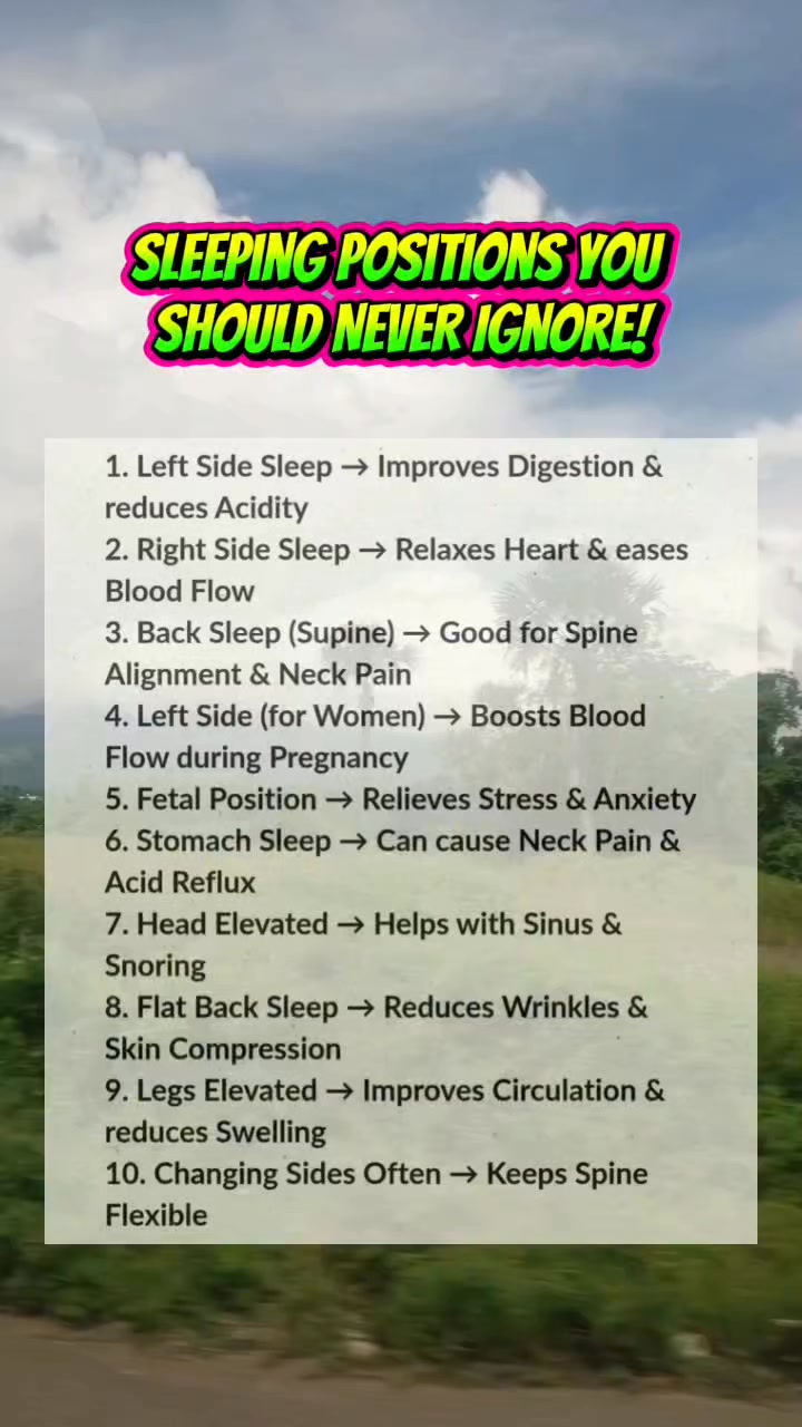 😴 Your sleep position matters more than you think! From boosting ...