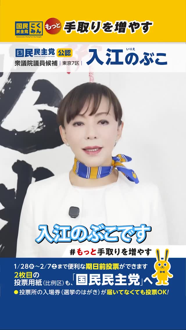 国民民主党・入江のぶこは｢次の世代への投資｣に 全力で取り組みます。 2人の子を育てた母として、この思いは誰にも負けません。 #国民民主党 ...