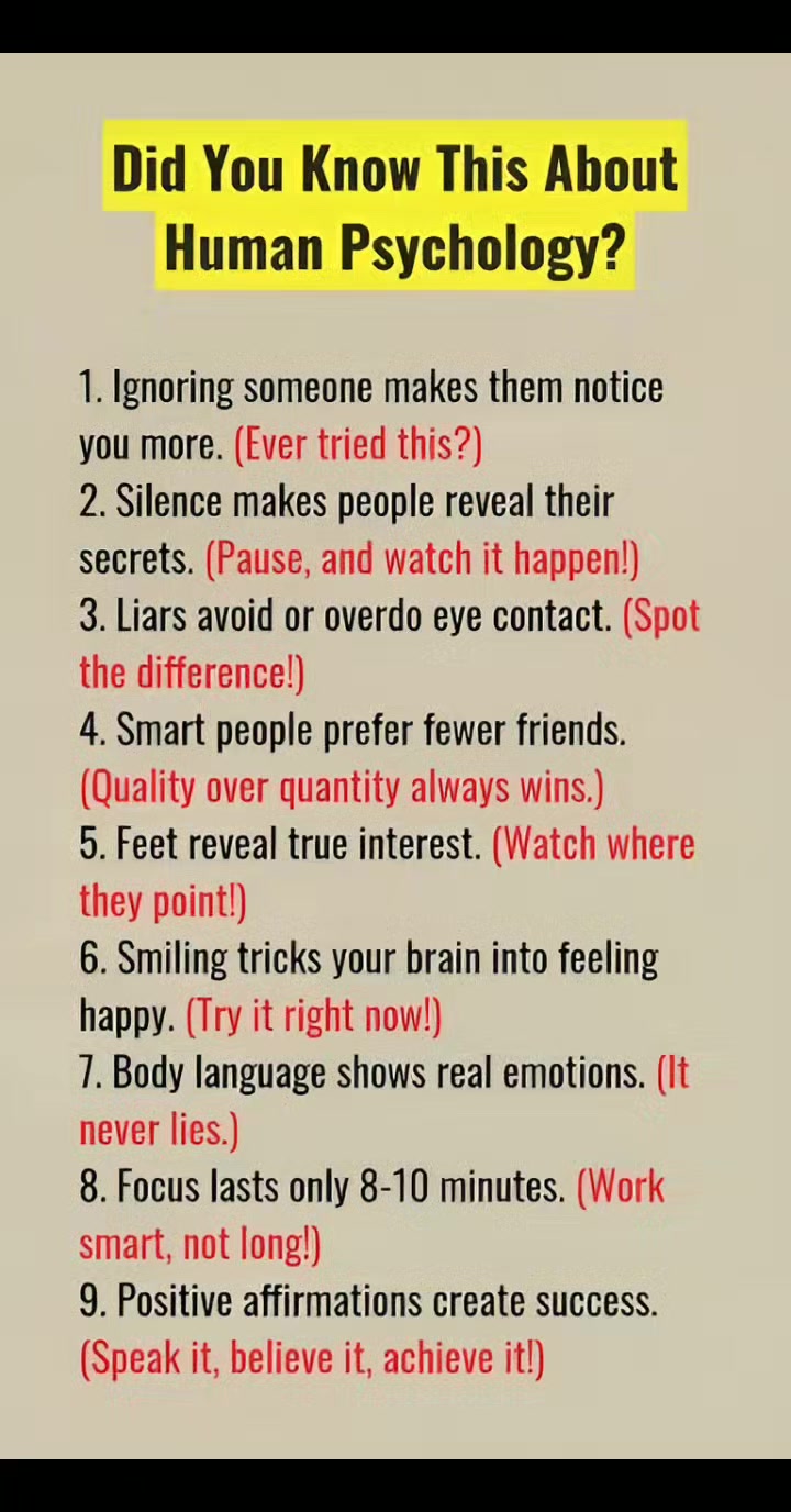 Did You Know This About Human Psychology? #DidYouKnow #humanpsychology ...
